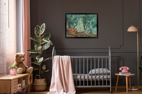 Cadre photo avec affiche - Oliviers dans le jardin Moreno - Peinture de Claude Monet - 80x60 cm - Cadre pour affiche