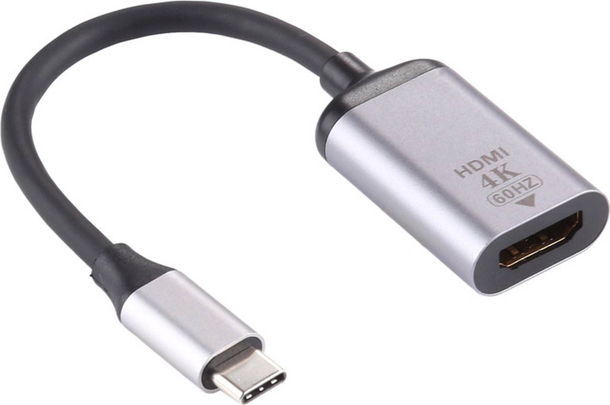 USB-C naar HDMI 4K female adapter kabel - connector - Grijs - Provium