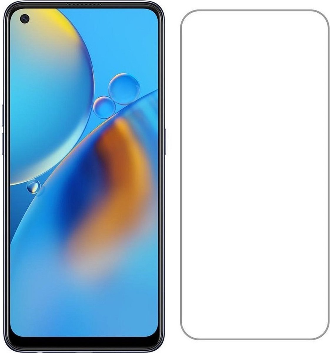 LuxeBass Tempered screenprotector geschikt voor Oppo A74 5G - beeldscherm - scherm - tempered glas