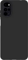 LuxeBass Siliconen hoesje geschikt voor Motorola Moto G22 - Soft Cover - Zwart - telefoonhoes - gsm hoes - telefoonhoesje