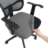 Enkele stoelhoes onderzijde Grijs - HOES - Chair cover -Ralfos zitting Bureaustoelhoes - bureaustoel hoes - Grijs - Hoes - Universeel - Voor zitting - Waterafstotende stoelhoes - Stretch - Kantoor en thuisgebruik - Wasmachine bestendig - Cadeau tip