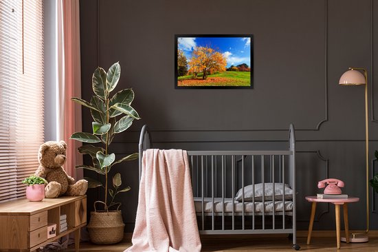 Cadre photo avec affiche - Arbre - Feuilles - Automne - Saisons - 60x40 cm - Cadre pour affiche