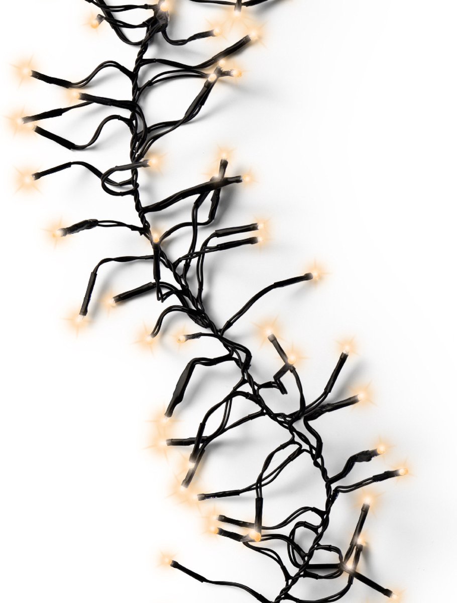 2,6m LED Cluster kerstboomverlichting - Goud - 288 lampjes - Dimbaar – foto 6