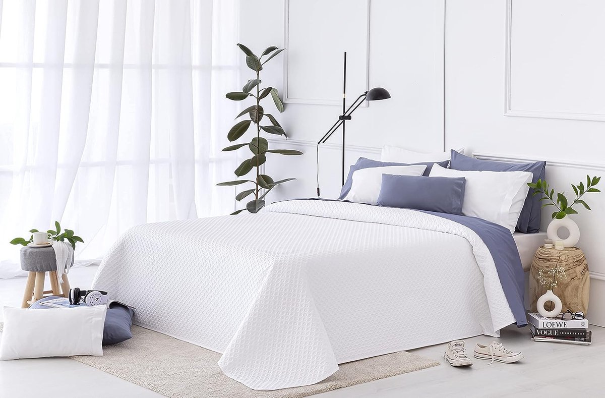 Unyqoos Fine Boutique Piqué Quilt Lente Zomer Herfst Winter 100% Extra Zachte Microvezel Multifunctioneel Dekbedovertrek 80/90-180x260cm Wit