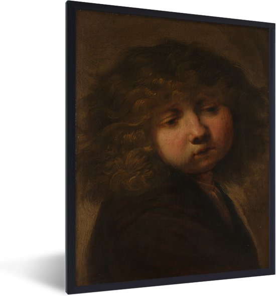 Fotolijst incl. Poster - Het Jongenskopje - Rembrandt van Rijn - 30x40 cm - Posterlijst