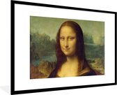 Fotolijst incl. Poster - Mona Lisa - Leonardo da Vinci - 90x60 cm - Posterlijst
