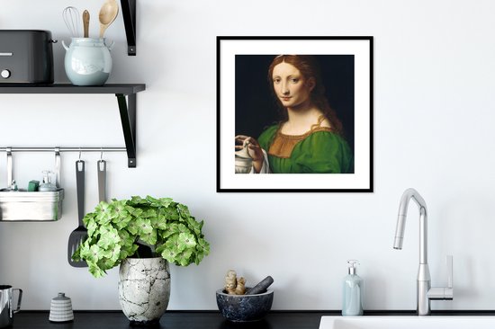 Affiche avec cadre Marie-Madeleine - Leonardo de Vinci - 40x40 cm