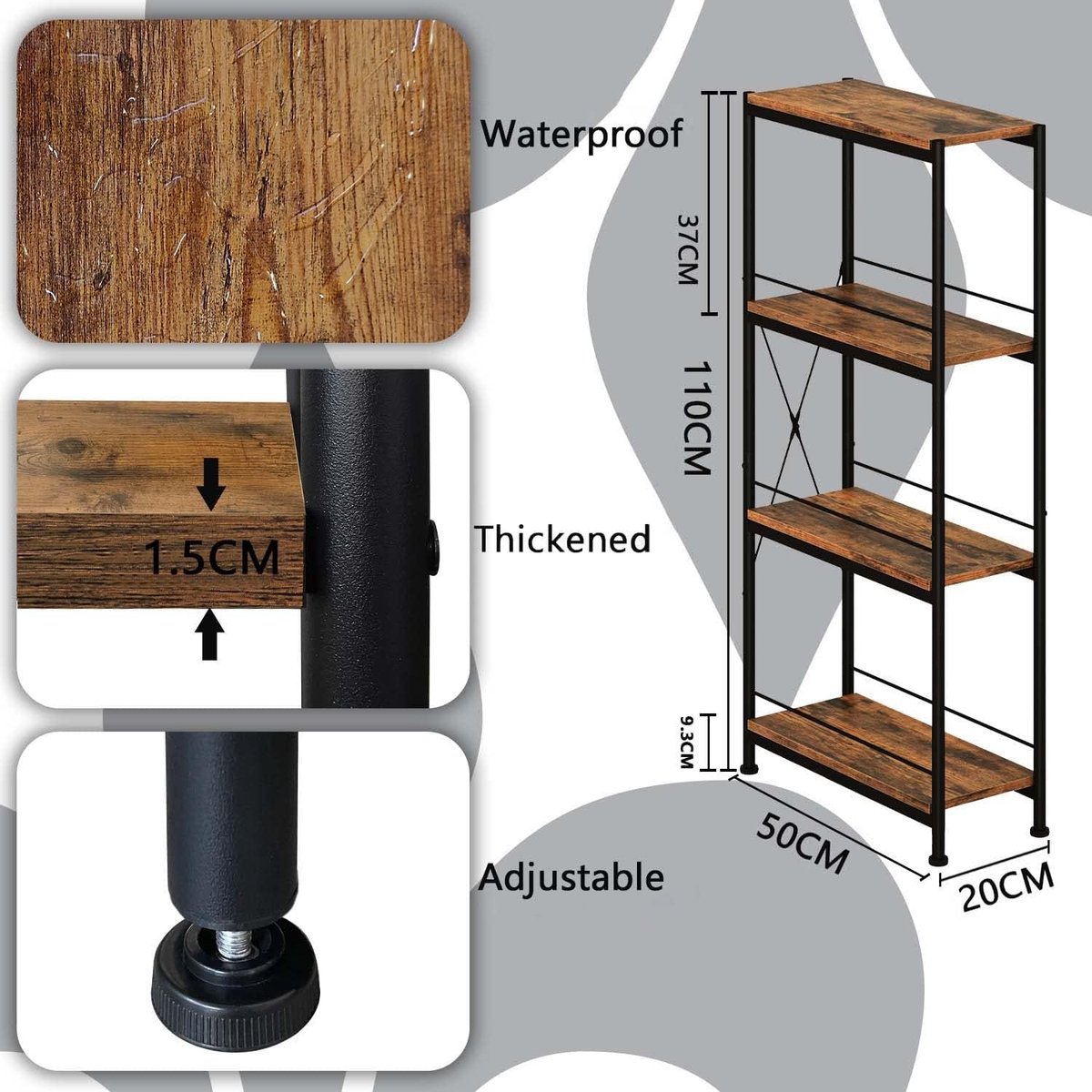 Étagère de Placard Telescopique Etagere de Rangement en Métal sans Perçage  Organiseurs de Armoire Separateur Stockage