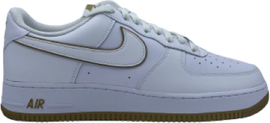 Nike air force cheap 1 wit goud
