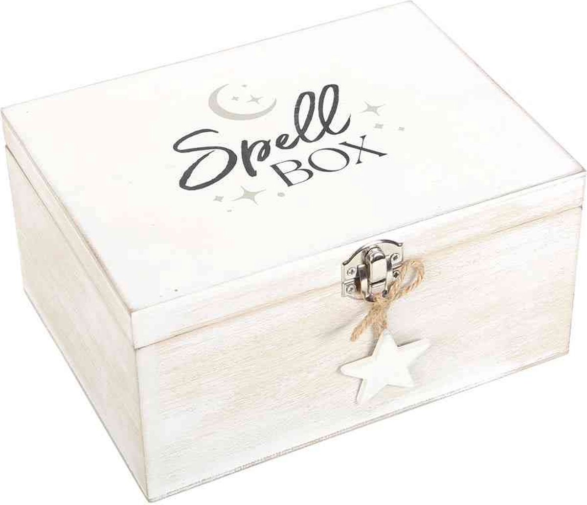 Something Different - White Witch Spell Box Decoratieve opbergdoos - Wit