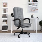 Chaise de bureau réglable The Living Store - Gris clair - 63 x 56 cm - Respirante et durable