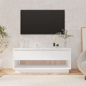 The Living Store Televisiemeubel Stereokast - 102 x 41 x 44 cm - Wit