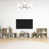 The Living Store TV-meubelset Sonoma Eiken - Hifi-kastenset - 4x 37 x 35 x 37 cm - 4x 72 x 35 x 36.5 cm