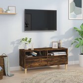 The Living Store TV-kast - klassiek - 100 x 34.5 x 44.5 cm - gerookt eiken