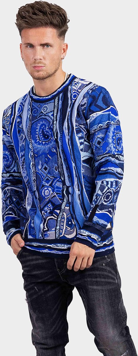 Carlo Colucci C11705 101 Sweater Heren Blauw - Maat: L
