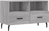 vidaXL - Tv-meubel - 80x36x50 - cm - bewerkt - hout - grijs - sonoma - eikenkleurig