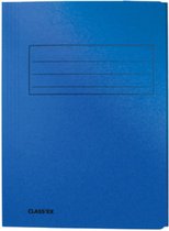 Class'ex dossiermap 3 kleppen formaat 237 x 347 cm (voor formaat folio) blauw
