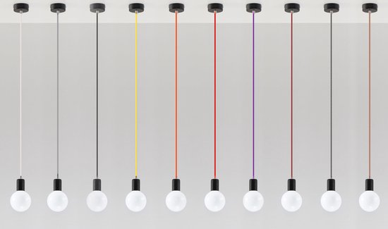 Sollux Lighting - Hanglamp EDISON zwart