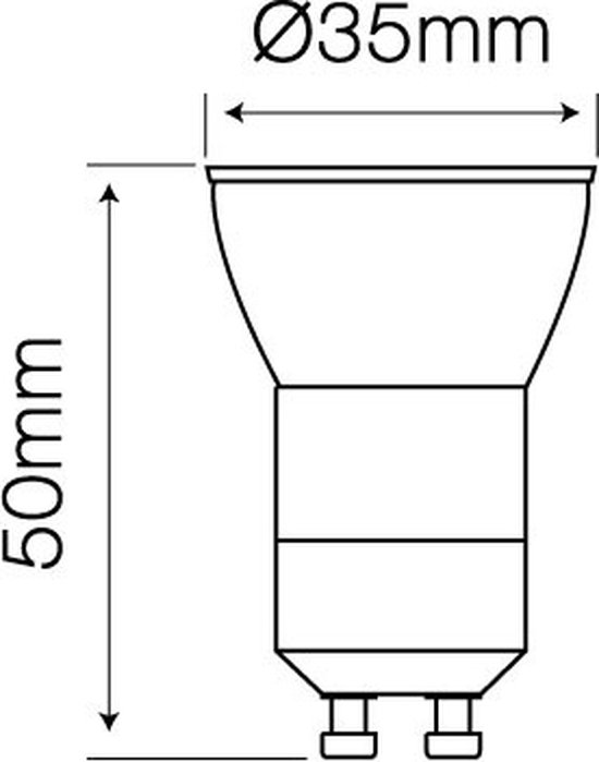 LED Line - LED Spot - GU10/GU11 LED - Ø35mm - 3W vervangt 20W - 6500K daglicht wit - keramische behuizing