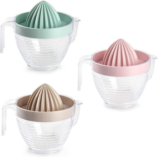 Plasticforte Sinaasappelpers/citruspers - Handmatig - kunststof - 16 x 13 cm - transparant/mint groen van plasticforte — afbeelding 2