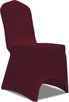 The Living Store Stoelhoes - Stretchstof - Bordeaux - 100 cm hoogte - 10% spandex