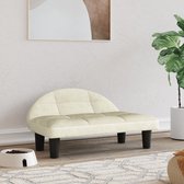 The Living Store Hondenbank - Comfort - Hondenbed 70x52x30 cm - Crème fluweel