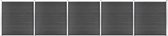 The Living Store Schuttingpanelen - 872 x 186 cm - zwart - HKC - aluminium - staal
