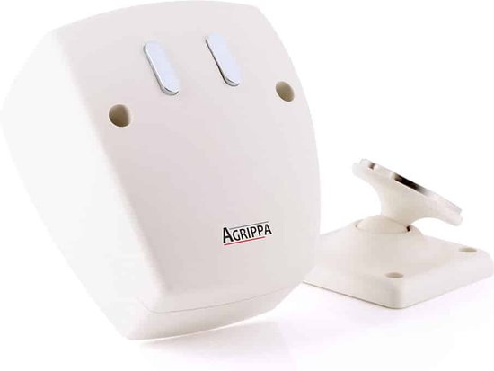 Agrippa deurkleefmagneet - wit - inclusief batterij - reageert op rookmelders