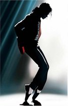 Allernieuwste.nl® Canvas Schilderij Michael Jackson King of Pop - Zanger Songwriter Danser - Kleur - 50 x 70 cm
