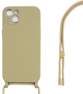 Geschikt voor Apple iPhone 13 Mini - hoesje - TPU ketting Koordomslag - Goud