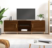 The Living Store Televisiekast - Trendy en pra - TV-meubel - Afmetingen- 150 x 30 x 50 cm - Kleur- Bruineiken - Materiaal- Bewerkt hout en ijzer