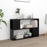 The Living Store Opbergkast - Uniek ontwerp - Boekenrek - 100 x 24 x 63 cm - Ken- Stevig en duurzaam - Kleur- zwart