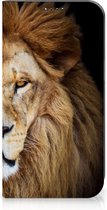 Stand Case Geschikt voor iPhone 15 Smart Cover Hoesje Leeuw