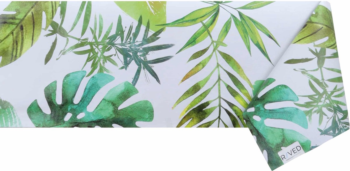 Raved Tafelzeil Jungle 140 cm x 350 cm - Groen - PVC - Afwasbaar