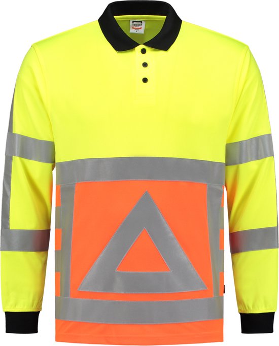 Tricorp 203002 Poloshirt Verkeersregelaar Fluor Oranje / Fluor Geel - maat L