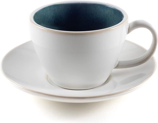 Ensemble de tasses à Cappuccino 4 pièces (180 ml) en grès - tasses à café  de haute... | bol