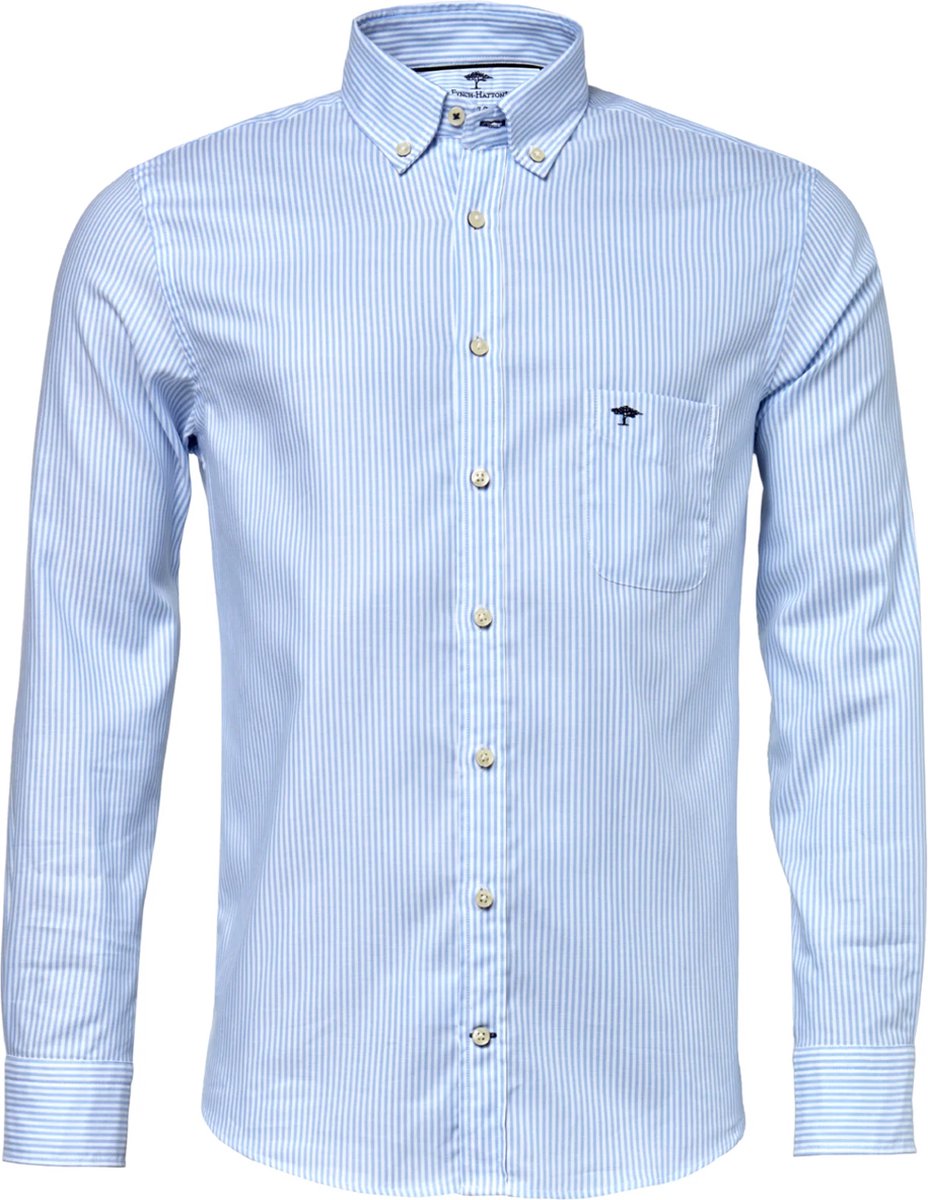 Fynch-Hatton Lange mouw Overhemd - 10005500 Bleu (Maat: XXL)