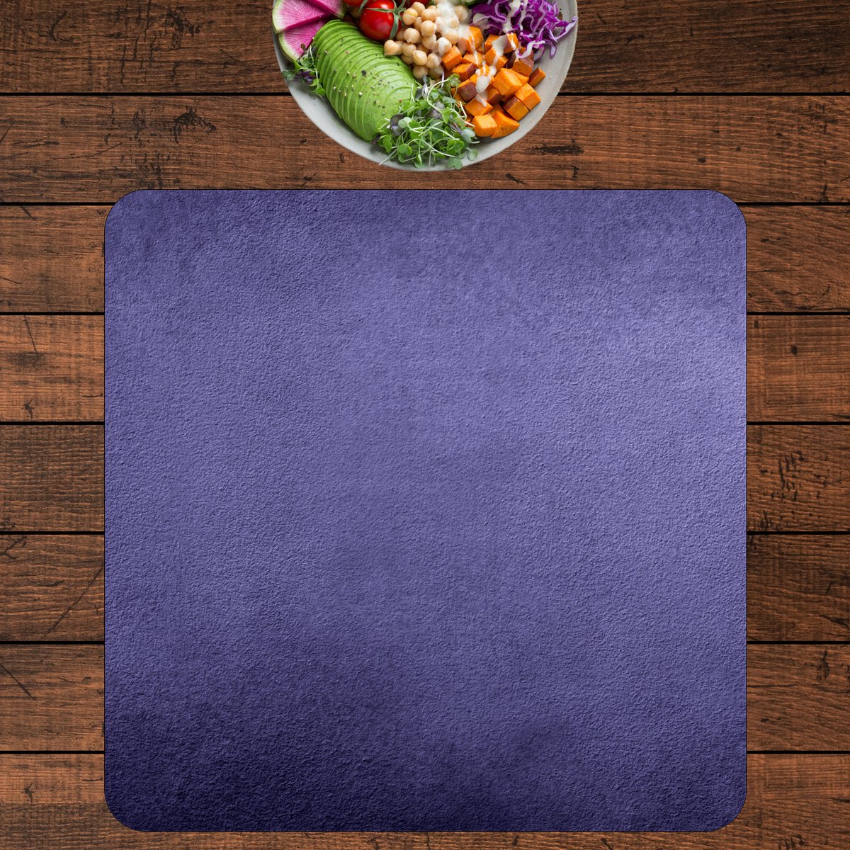 Luxe Placemat - Paarse Vegen Achtergrond - Set van 1 Placemats - 50x50 cm - 2 mm dik Vinyl - Anti Slip - Afneembaar — cadeau in Cadeau-ideeën - foto 4