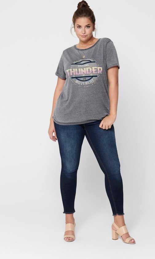 ONLY CARMAKOMA - CARWILLY LIFE REG SK ANK RAW REA4342NOOS - Denim Dark Blue - Femme - Taille W48XL32
