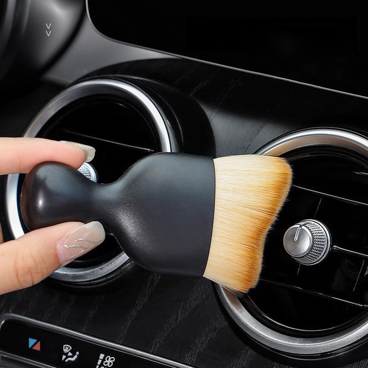 Dash - trim brush 2x - 2x auto detailing borstel - interieurborstel