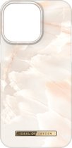 Coque iPhone 15 Pro Max iDeal of Sweden Fashion Backcover MagSafe - Marbre Rose Pearl