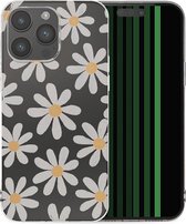 iMoshion Hoesje Geschikt voor iPhone 15 Pro Max Hoesje Siliconen - iMoshion Design hoesje - Meerkleurig / Daisy Flower