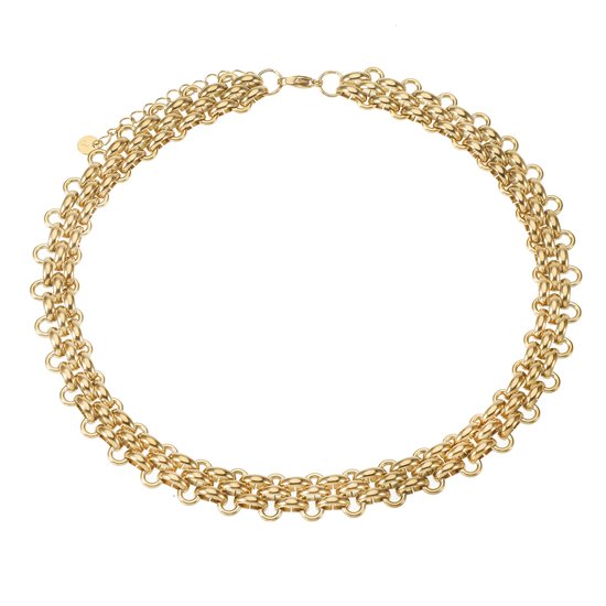 The Jewellery Club - Ava necklace gold - Ketting - Dames ketting - Stainless steel - Goud - 41 cm