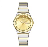 Borasi Majestueus Horloge | Zilver Goud | 30 M Waterproof| 5 Kleuren | Dag en Datum Aanduiding | Dames Horloges | Cadeau Voor Haar | Cadeau Voor Moeder | Moederdag Cadeau | Cadeau voor Dames