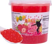 Damsouq® Pinshan Pop Balls (Bubble Tea balls) - Aardbei smaak - 950 Gram - Maak je eigen Bubble Tea drinken! (Boba drink)