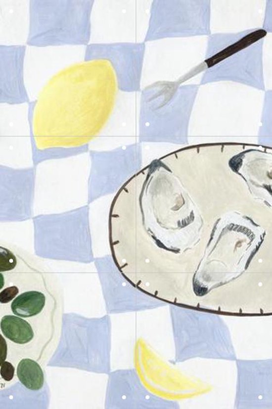 IXXI Oysters and Olives - Wanddecoratie - Eten en Drinken - 40 x 60 cm