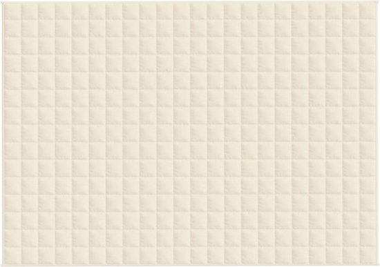 Couverture lestée vidaXL - Couverture de couchage - Couverture lestée 155 x 220 cm 11 kg Tissu Crème clair - Weighted Blanket - Confort de sommeil - Sommeil paisible