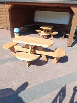Ronde picknicktafel van douglas hout
