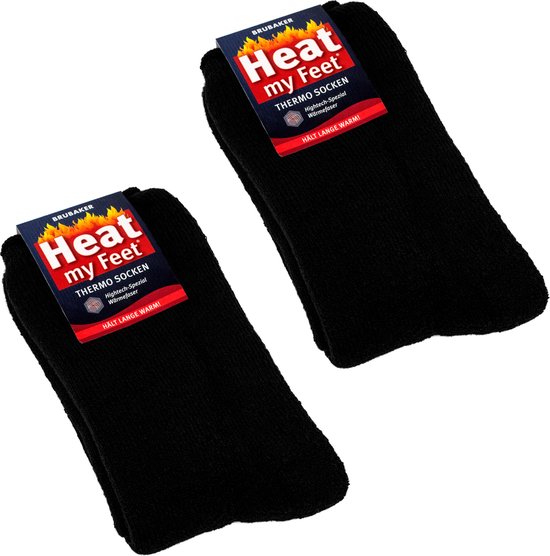 BRUBAKER 2 Paar Heat my Feet Unisex Thermosokken - Warme Sokken - Huissoken - Skisokken