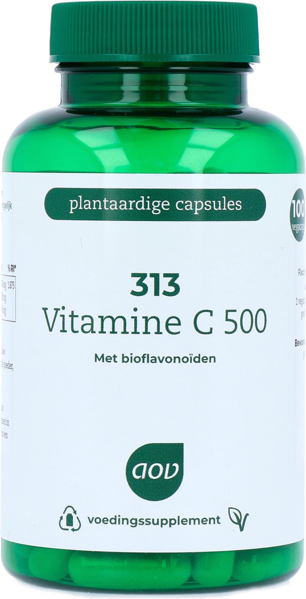 Goedkoopste AOV 313 Vitamine C 500 - 100 vegacaps - Vitaminen - Voedingssupplement